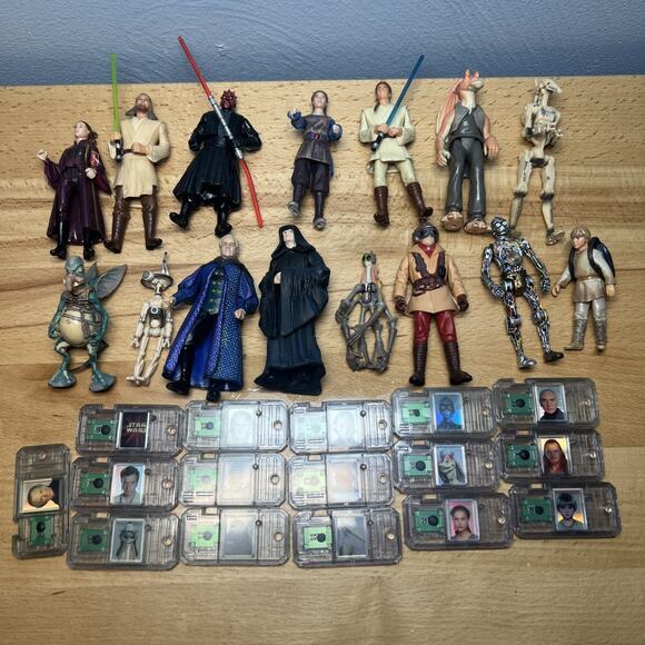 Hasbro Other - Lot of 15 Star Wars Episode 1 Phantom Figures Darth Sidious Maul Obi 3.75” 1998